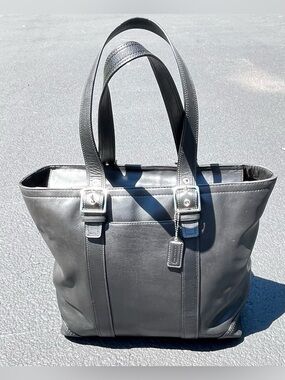 COACH Vintage HAMPTON Black Shoulder Bag Smooth Leather A0769-F10195